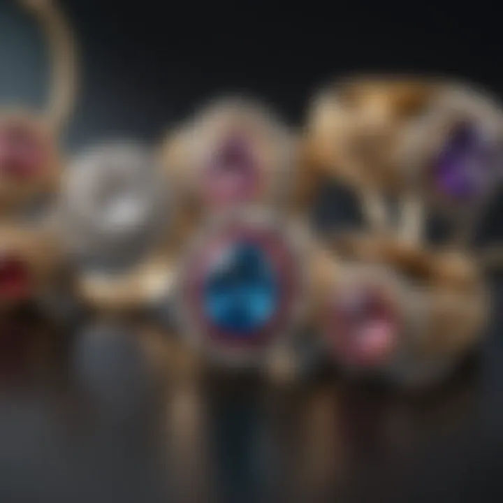 A collection of various antique look rings showcasing different styles