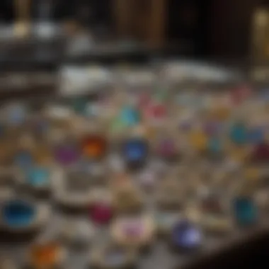 A vibrant jewelry shop displaying an array of gems