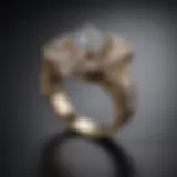 Close-up of a bar set diamond ring showcasing its unique setting