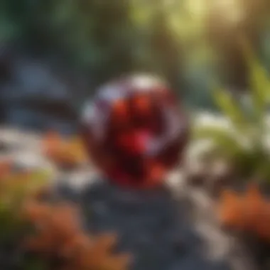 Garnet in Nature Garnet in a natural setting