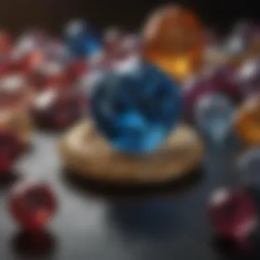 Artistic representation of the historical significance of birthstones across different cultures.