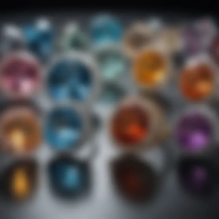 An elegant display of birthstones in a jewelry collection, highlighting their appeal as investment pieces.