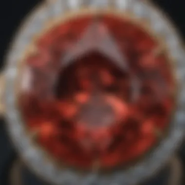 Close-up view of a birthstone ring that symbolizes the beauty and significance of personal birthstones.
