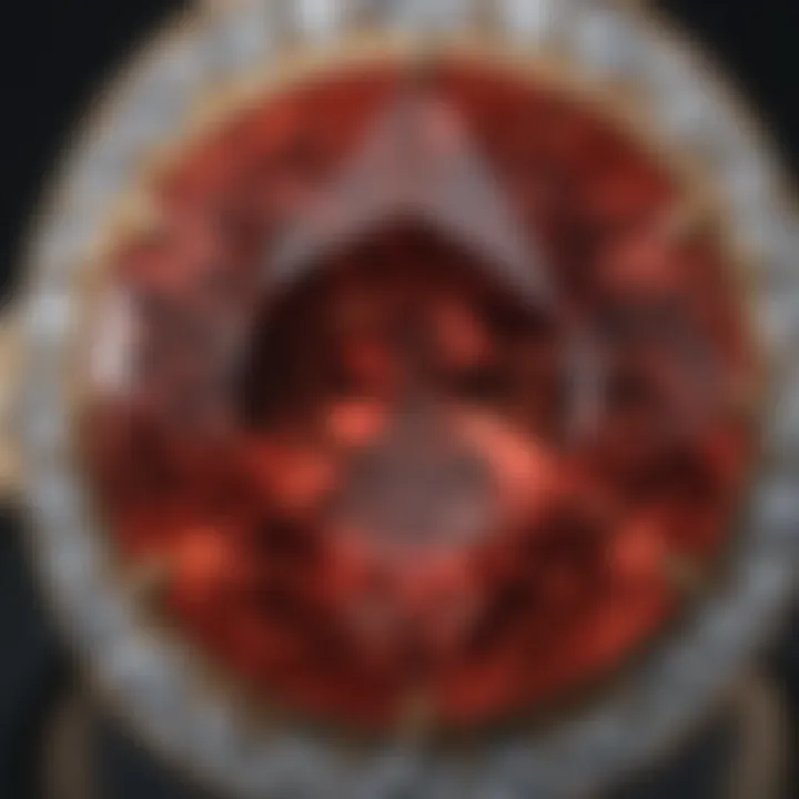 Close-up view of a birthstone ring that symbolizes the beauty and significance of personal birthstones.