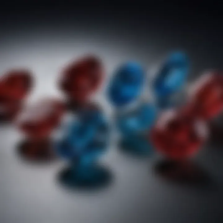 Comparison of blue advantage garnet with other gemstones to highlight its uniqueness