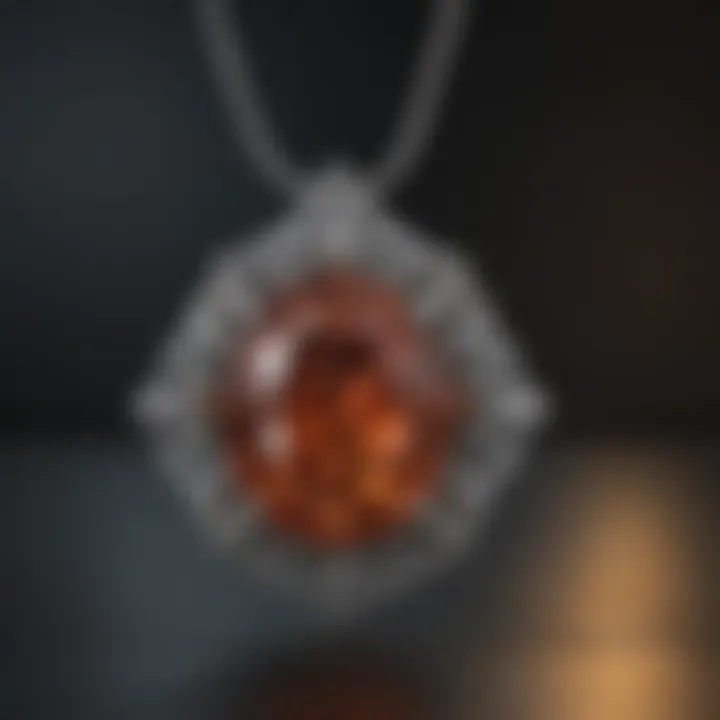 Artistic diamond pendant highlighting unique craftsmanship