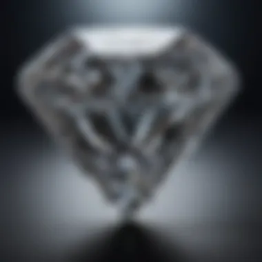 A close-up view of an uncut diamond showcasing its raw beauty and potential.