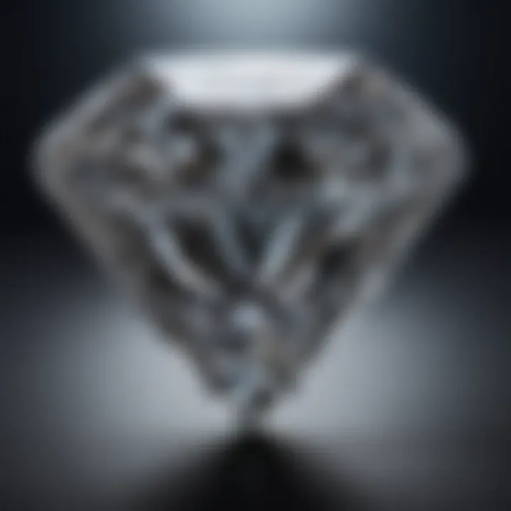 A close-up view of an uncut diamond showcasing its raw beauty and potential.