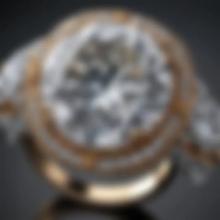 A modern four carat diamond ring with a sleek bezel setting, emphasizing the diamond's brilliance.