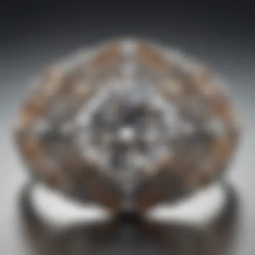 A beautifully designed four carat diamond ring with a vintage setting, showcasing intricate filigree work.