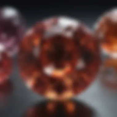 A stunning display of round cut gemstones showcasing their brilliance and light performance.