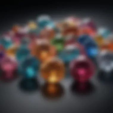 Diverse Gemstone Collection Vibrant collection of gemstones showcasing various colors and textures