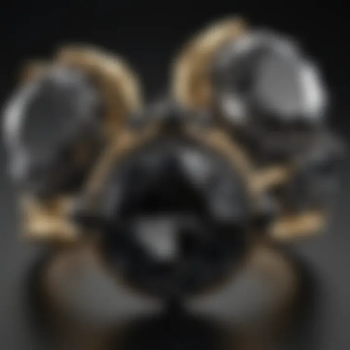 An infographic detailing the origin and formation of black diamonds