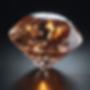 A stunning high clarity diamond reflecting light