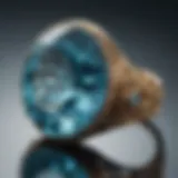 Aquamarine gemstone with captivating blue hues