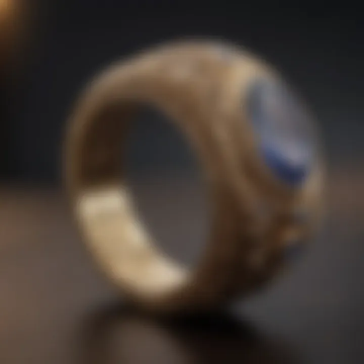 Traditional ring featuring historical motifs and engravings