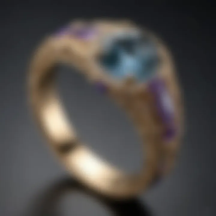 A beautifully crafted custom wedding ring with unique design elements