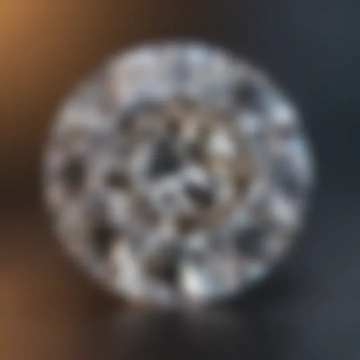 Close-up of a 3 carat diamond showcasing its brilliance