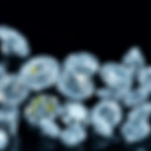 Various types of synthetic diamonds displayed