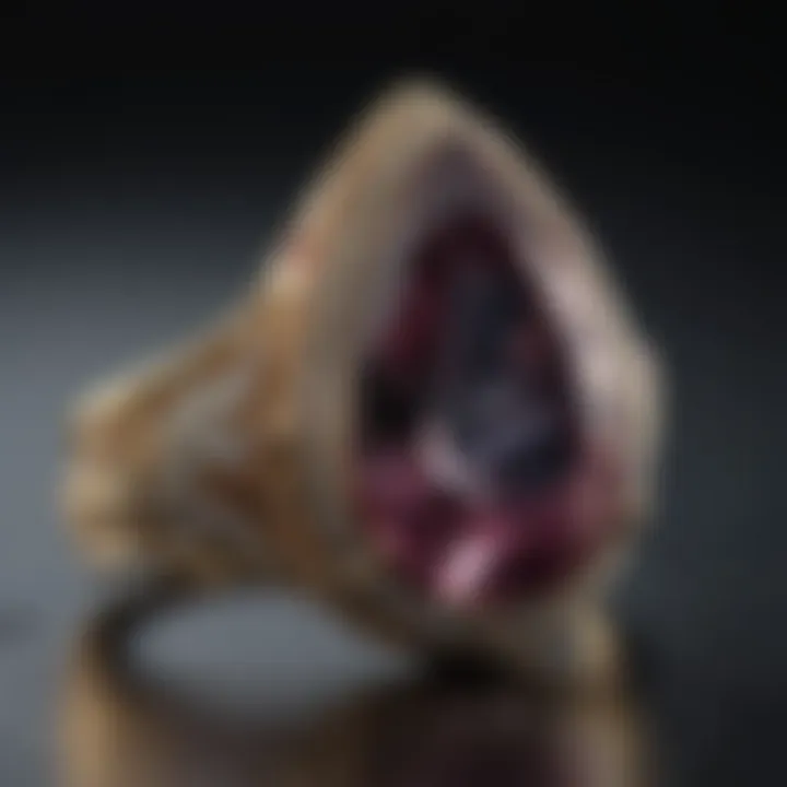 Elegant tear drop ring design showcasing intricate craftsmanship