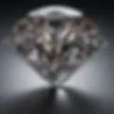 Close-up view of a stunning three carat diamond reflecting light