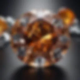 D color flawless diamond on a velvet display