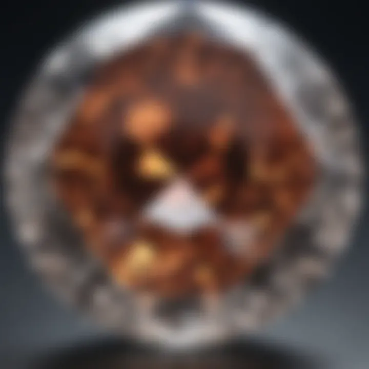 Close-up of diamond grading report