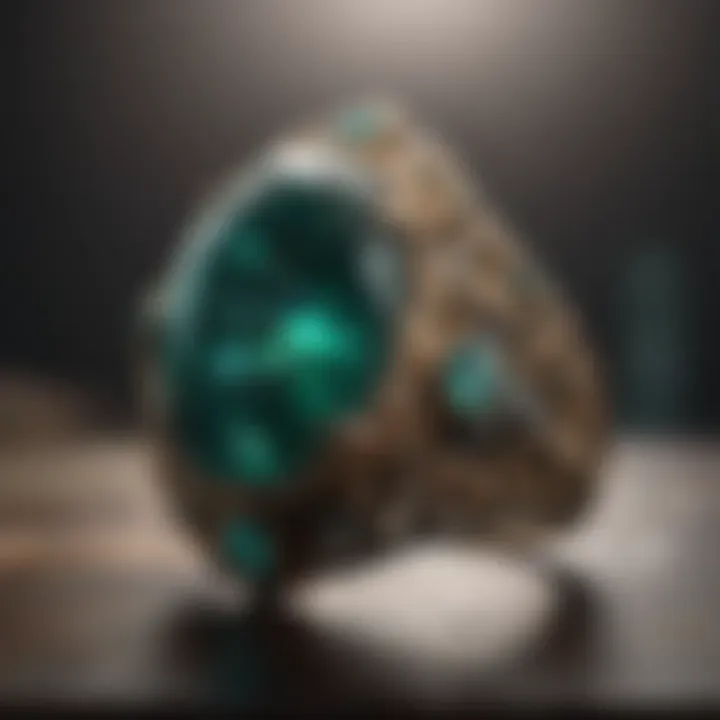 Exquisite emerald ring showcasing intricate craftsmanship