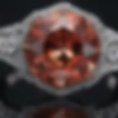 Close-up view of a beautifully crafted diamond engagement ring