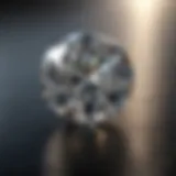 An exquisite solitaire diamond reflecting light