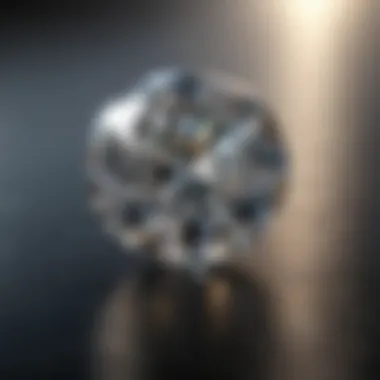 An exquisite solitaire diamond reflecting light