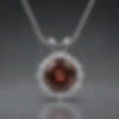 Elegance in Presentation Elegant display of a three carat diamond solitaire necklace against a luxurious backdrop