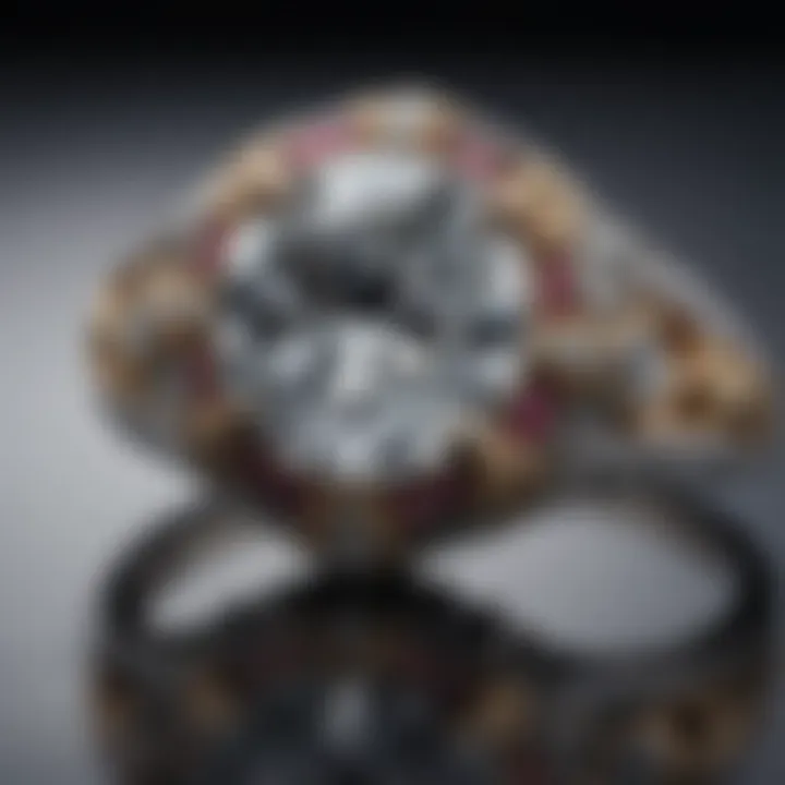 Exquisite diamond engagement ring showcasing intricate craftsmanship