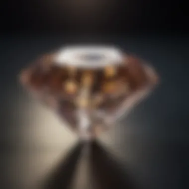 A close-up of a brilliant cut diamond reflecting light with precision