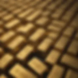 An assortment of gold bars showcasing different purity levels