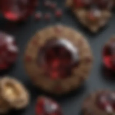 Cultural symbols associated with garnet across different societies