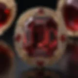 Lustrous garnet gemstone displaying rich red hues