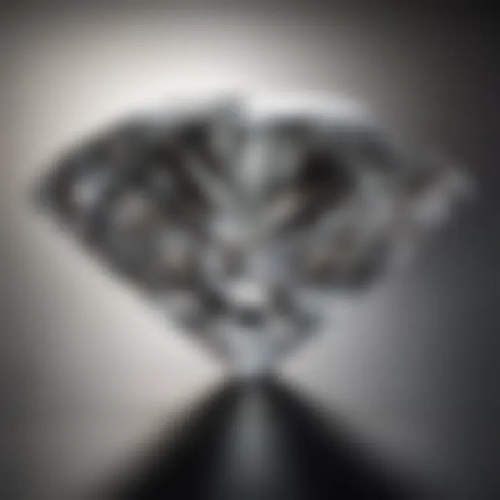 A close-up view of a sparkling diamond showcasing its clarity and brilliance.