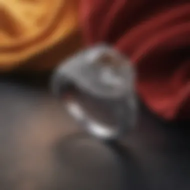 Elegance in Diamond Jewelry An elegant diamond ring set against a luxurious velvet background.