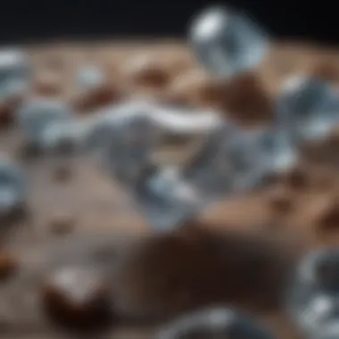 The Origin of Diamonds A historical depiction of diamonds being mined, illustrating their natural origin.
