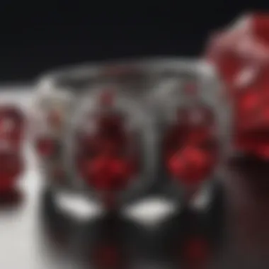 An elegant display of ruby jewelry highlighting its craftsmanship