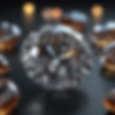 Visual representation of diamond valuation factors