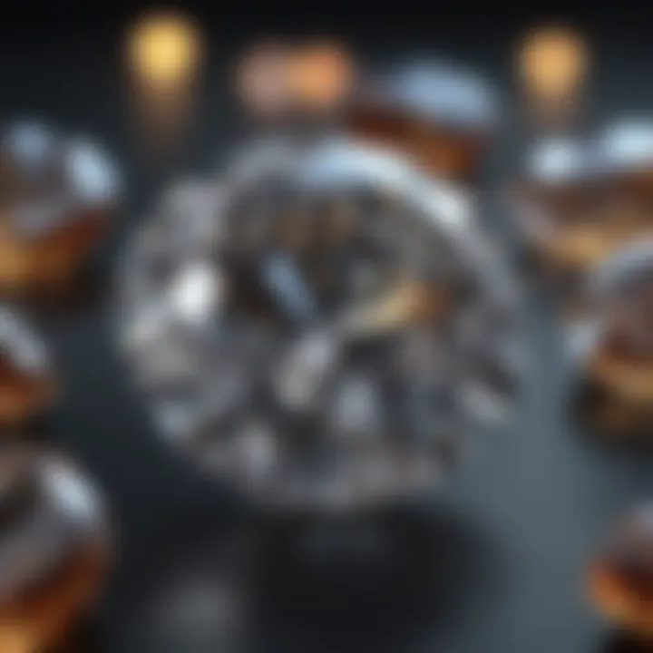 Visual representation of diamond valuation factors