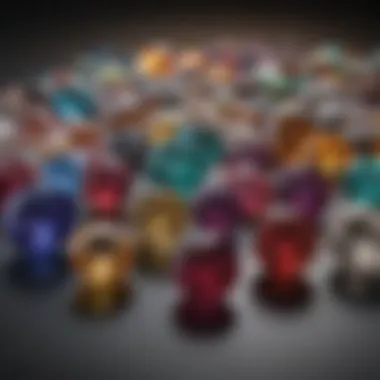 A selection of October gemstones displayed with elegance
