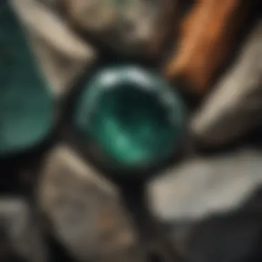 Geological Origins of Green Stone Geological formation revealing the origin of green stone with black lines
