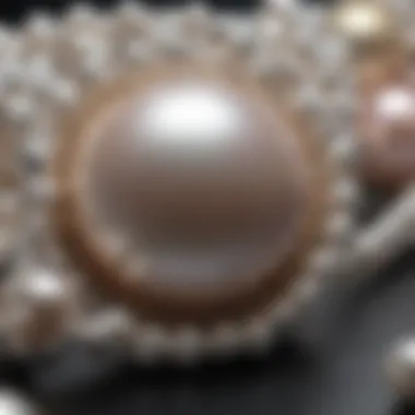 Showcasing various shapes of pearls, illustrating their distinct forms.