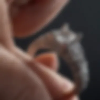 Artisan Craftsmanship in Diamond Setting Artisan carefully setting diamonds in a princess cut engagement ring