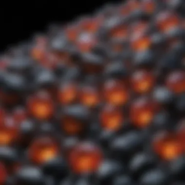 Array of Luminescent Rocks and Gems An array of rocks and gems showcasing their luminescent properties in a dark setting