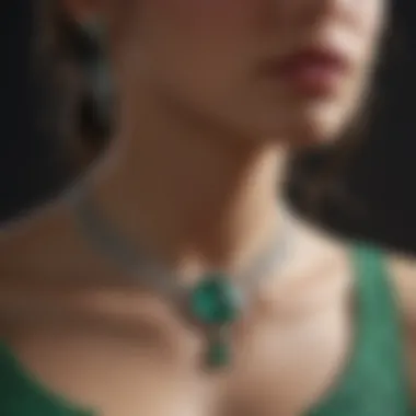 A detailed look at the authenticity certification for an emerald necklace