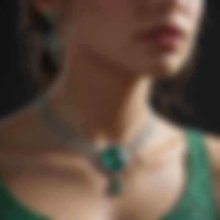 A detailed look at the authenticity certification for an emerald necklace